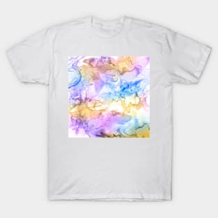 Alcohol Ink swirl - Purple, blue and yellow T-Shirt